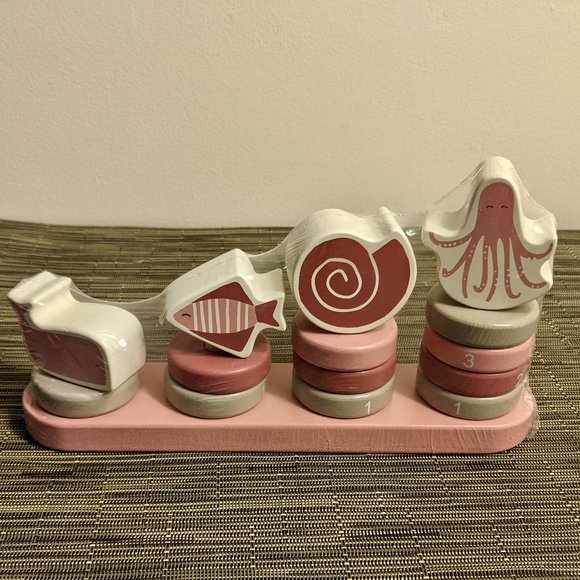 Primitives by Kathy Other - NWT Sea-Themed Wooden Stacking Toy